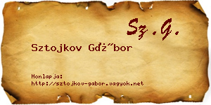 Sztojkov Gábor névjegykártya